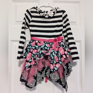 COUNTING DAISIES long sleeve multicolor girl dress size 4t